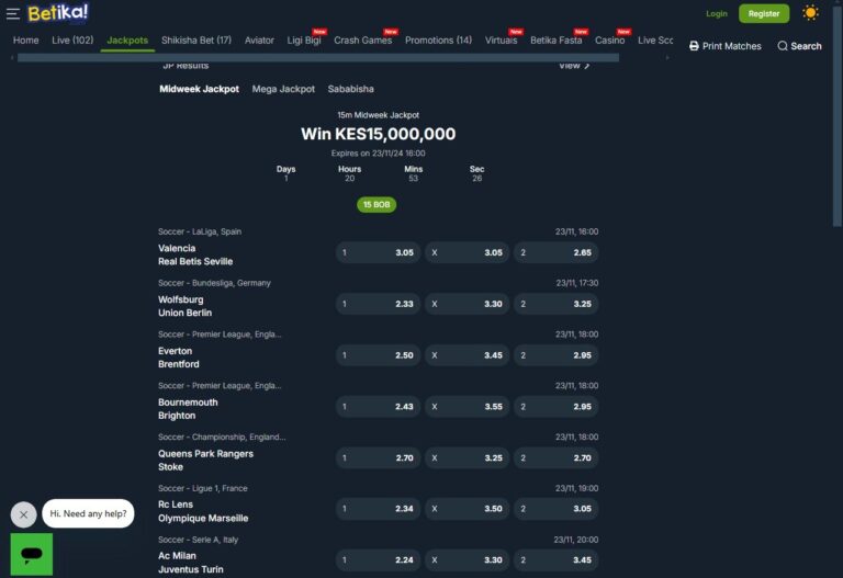 Betika Midweek Jackpot Prediction betika midweek jackpot prediction