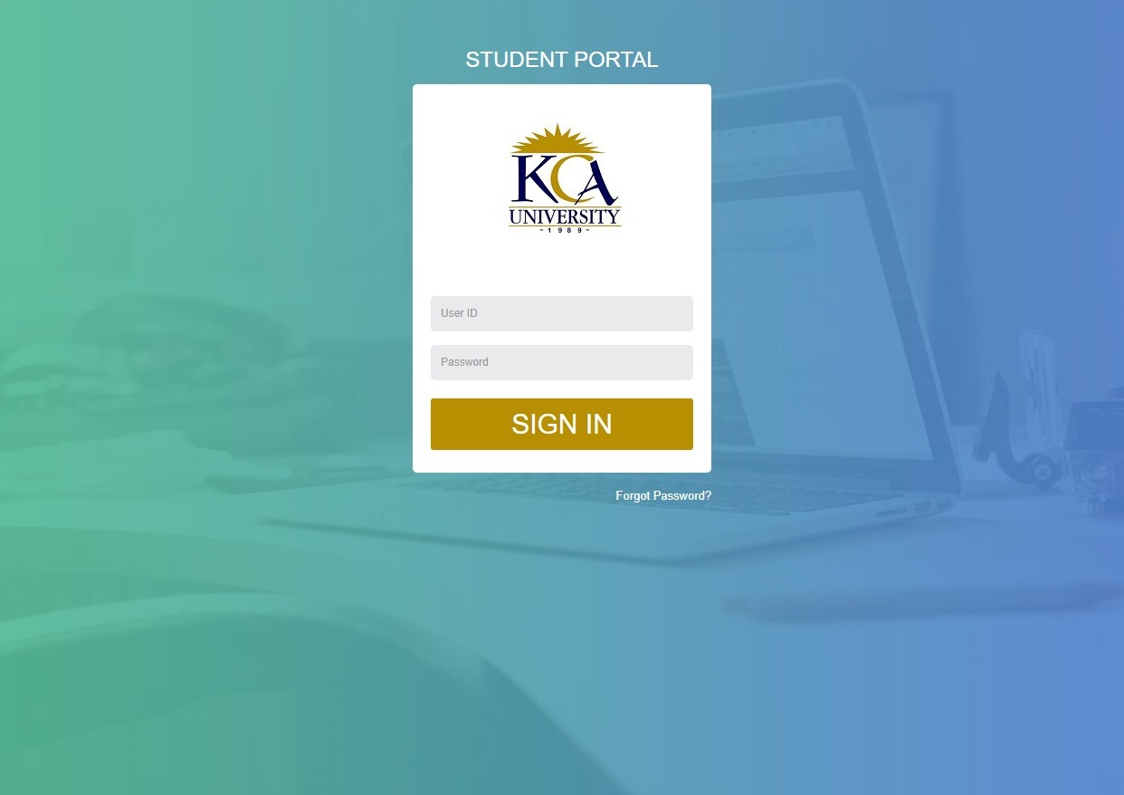 Kca Student Portal