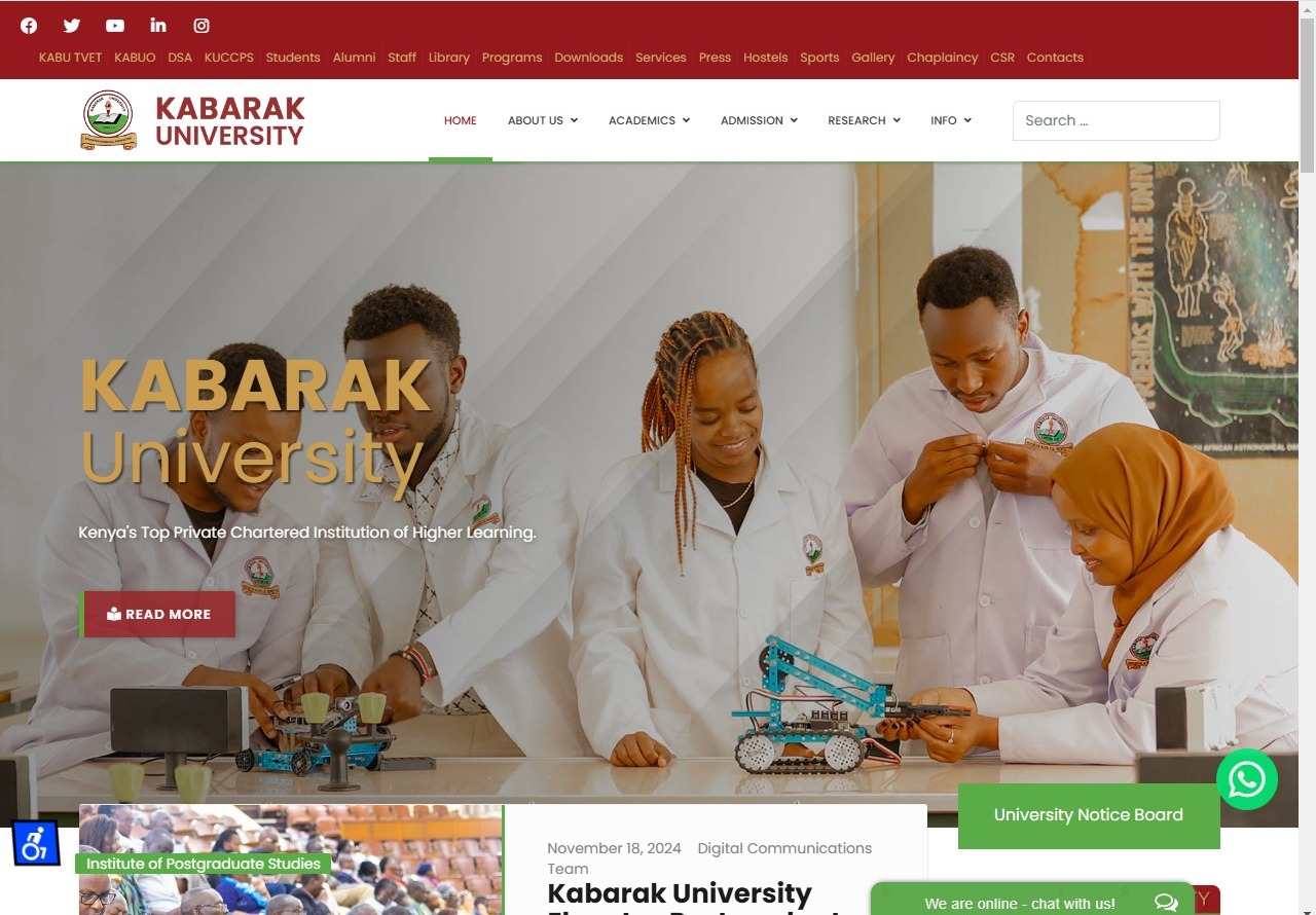 Kabarak Student Portal