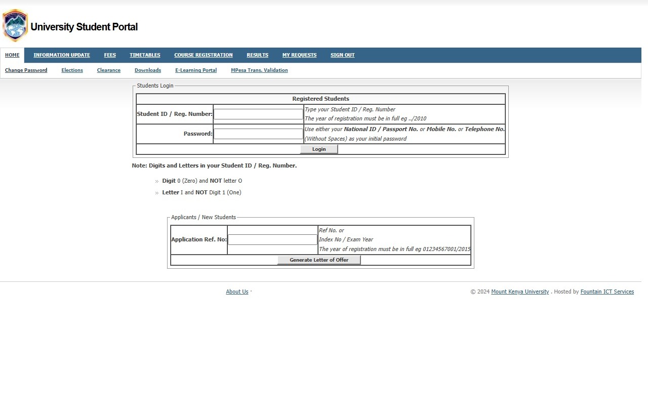 mku student portal