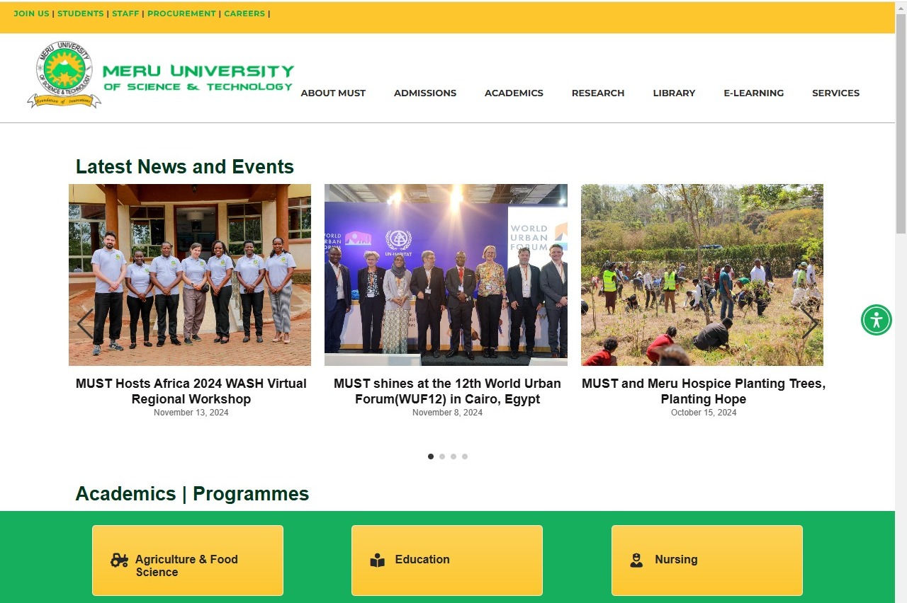 Meru University Student Portal