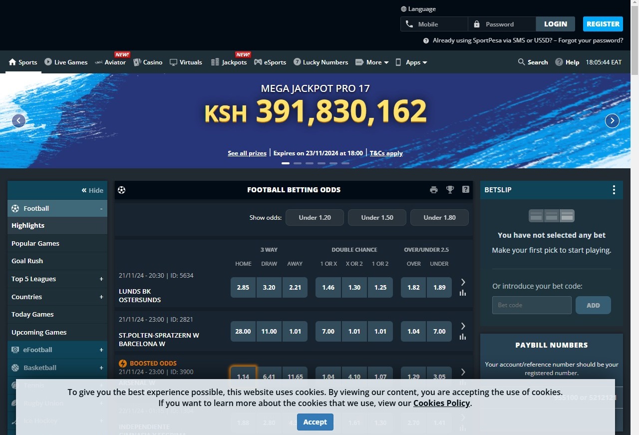 SportPesa Login Kenya