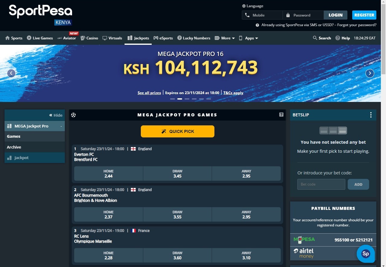 SportPesa Mega Jackpot